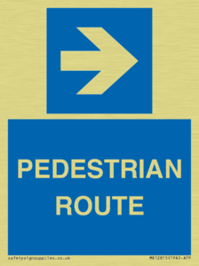 PEDESTRIAN ROUTE - right arrow